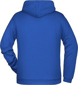 Pánská mikina s kapucí James Nicholson sweat hoodie men, královská modrá, vel. M