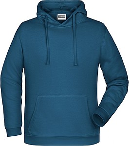 Pánská mikina s kapucí James Nicholson sweat hoodie men, modrozelená, vel. 3XL