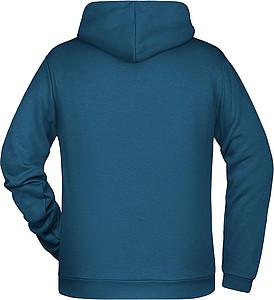 Pánská mikina s kapucí James Nicholson sweat hoodie men, modrozelená, vel. 3XL