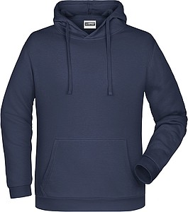 Pánská mikina s kapucí James Nicholson sweat hoodie men, námořní modrá, vel. 3XL