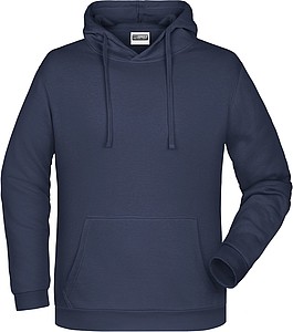 Pánská mikina s kapucí James Nicholson sweat hoodie men, námořní modrá, vel. L