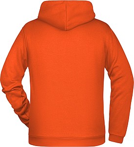 Pánská mikina s kapucí James Nicholson sweat hoodie men, oranžová, vel. L
