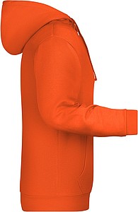 Pánská mikina s kapucí James Nicholson sweat hoodie men, oranžová, vel. L