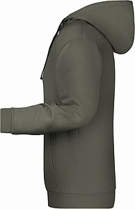 Pánská mikina s kapucí James Nicholson sweat hoodie men, šedá, vel. S