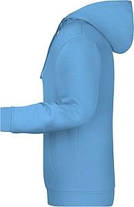 Pánská mikina s kapucí James Nicholson sweat hoodie men, sv. modrá, vel. 3XL