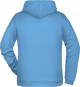 Pánská mikina s kapucí James Nicholson sweat hoodie men, sv. modrá, vel. L