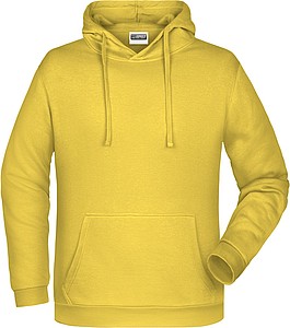 Pánská mikina s kapucí James Nicholson sweat hoodie men, sv. žlutá, vel. 3XL