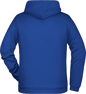 Pánská mikina s kapucí James Nicholson sweat hoodie men, tmavá královská modrá, vel. S