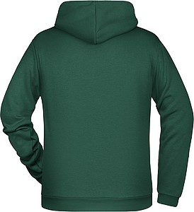 Pánská mikina s kapucí James Nicholson sweat hoodie men, tmavě zelená, vel. M