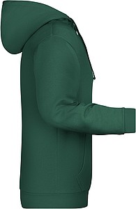 Pánská mikina s kapucí James Nicholson sweat hoodie men, tmavě zelená, vel. S