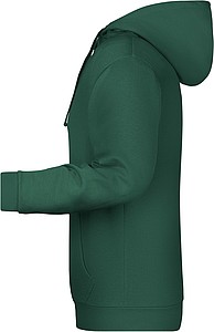 Pánská mikina s kapucí James Nicholson sweat hoodie men, tmavě zelená, vel. XL