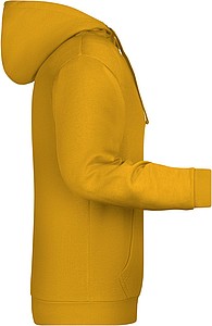 Pánská mikina s kapucí James Nicholson sweat hoodie men, tmavě žlutá, vel. 4XL
