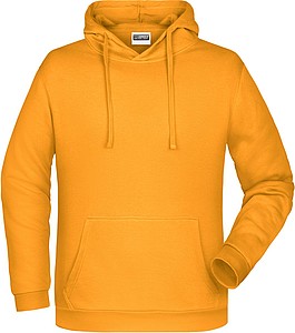 Pánská mikina s kapucí James Nicholson sweat hoodie men, tmavě žlutá, vel. L