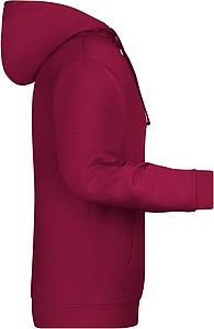 Pánská mikina s kapucí James Nicholson sweat hoodie men, vínová, vel. M