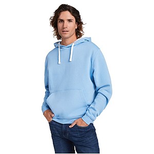 Pánská mikina s kapucí ROLY URBAN, bílá s navy doplňky, XS