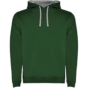 Pánská mikina s kapucí ROLY URBAN, zelená s šedými doplňky, M