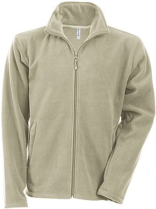 Pánská mikrofleecová mikina Kariban fleece jacket men, béžová, vel. L