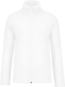 Pánská mikrofleecová mikina Kariban fleece jacket men, bílá, vel. XL