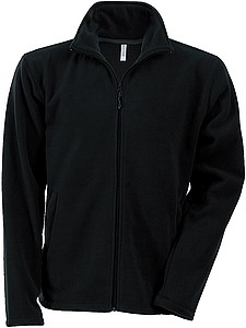 Pánská mikrofleecová mikina Kariban fleece jacket men, černá, vel. S