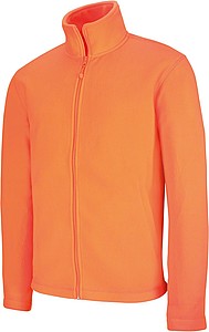 Pánská mikrofleecová mikina Kariban fleece jacket men, jasně oranžová, vel. L