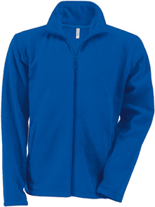 Pánská mikrofleecová mikina Kariban fleece jacket men, kobaltově modrá, vel. S