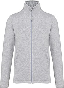 Pánská mikrofleecová mikina Kariban fleece jacket men, šedá, vel. S