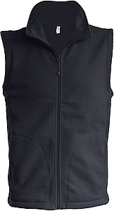 Pánská mikrofleecová vesta Kariban fleece vest men, antracitová, vel. 4XL
