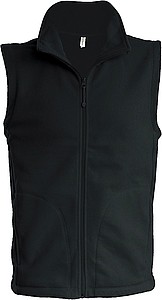 Pánská mikrofleecová vesta Kariban fleece vest men, černá, vel. 4XL
