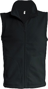 Pánská mikrofleecová vesta Kariban fleece vest men, černá, vel. L
