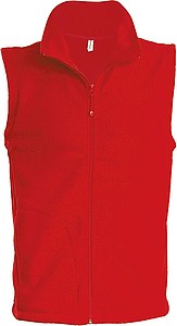 Pánská mikrofleecová vesta Kariban fleece vest men, červená, vel. 4XL