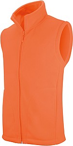 Pánská mikrofleecová vesta Kariban fleece vest men, fluorescenční oranžová, vel. 4XL