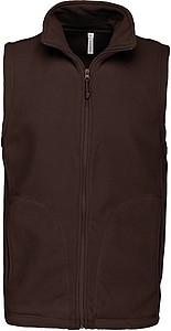 Pánská mikrofleecová vesta Kariban fleece vest men, hnědá, vel. 3XL