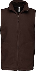 Pánská mikrofleecová vesta Kariban fleece vest men, hnědá, vel. S