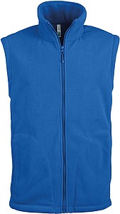 Pánská mikrofleecová vesta Kariban fleece vest men, královská modrá, vel. S - vesta s potiskem