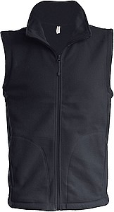 Pánská mikrofleecová vesta Kariban fleece vest men, šedá, vel. 3XL