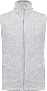 Pánská mikrofleecová vesta Kariban fleece vest men, sv. šedý melír, vel. S