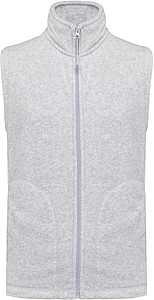 Pánská mikrofleecová vesta Kariban fleece vest men, sv. šedý melír, vel. XL - vesta s potiskem