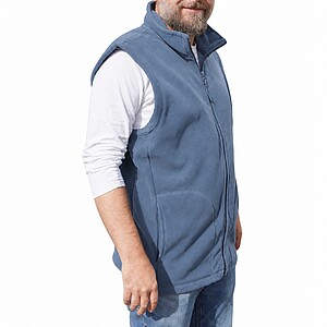 Pánská mikrofleecová vesta Kariban fleece vest men, tmavě modrá, vel. 3XL