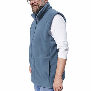 Pánská mikrofleecová vesta Kariban fleece vest men, tmavě modrá, vel. 3XL