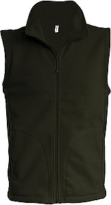 Pánská mikrofleecová vesta Kariban fleece vest men, vojenská tmavá zelená, vel. XXL