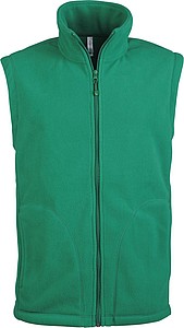 Pánská mikrofleecová vesta Kariban fleece vest men, zelená, vel. L