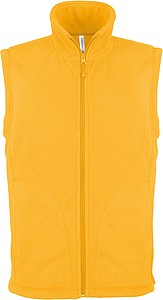 Pánská mikrofleecová vesta Kariban fleece vest men, žlutá, vel. L