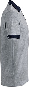 Pánská polokošile James Nicholson polo melange men, šedá/námořní modrá, vel. M