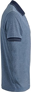 Pánská polokošile James Nicholson polo melange men, sv. modrá/ tmavě modrá, vel. M