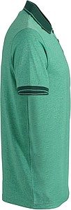 Pánská polokošile James Nicholson polo melange men, zelená/tmavě zelená, vel. L