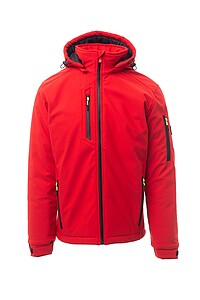 Pánská softshellová bunda PAYPER CREEK PAD ULTRALITE, červená, XL - bunda s potiskem