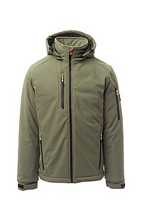 Pánská softshellová bunda PAYPER CREEK PAD ULTRALITE, vojenská zelená, 4XL - bunda s potiskem
