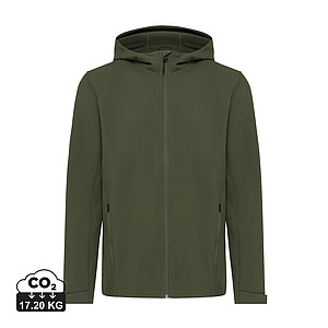 Pánská softshellová bunda z recyklovaného polyesteru, khaki, vel. M