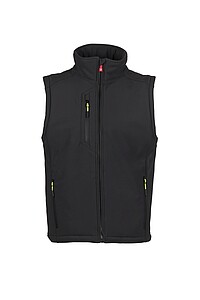 Pánská softshellová vesta PAYPER CREEK PAD VEST ULTRALITE, antracitová, L - vesta s potiskem