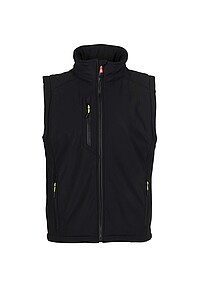 Pánská softshellová vesta PAYPER CREEK PAD VEST ULTRALITE, černá, M - vesta s potiskem